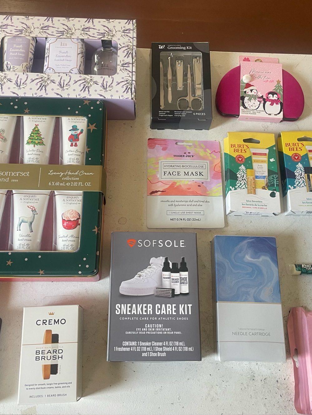 Lot of beauty and skin products